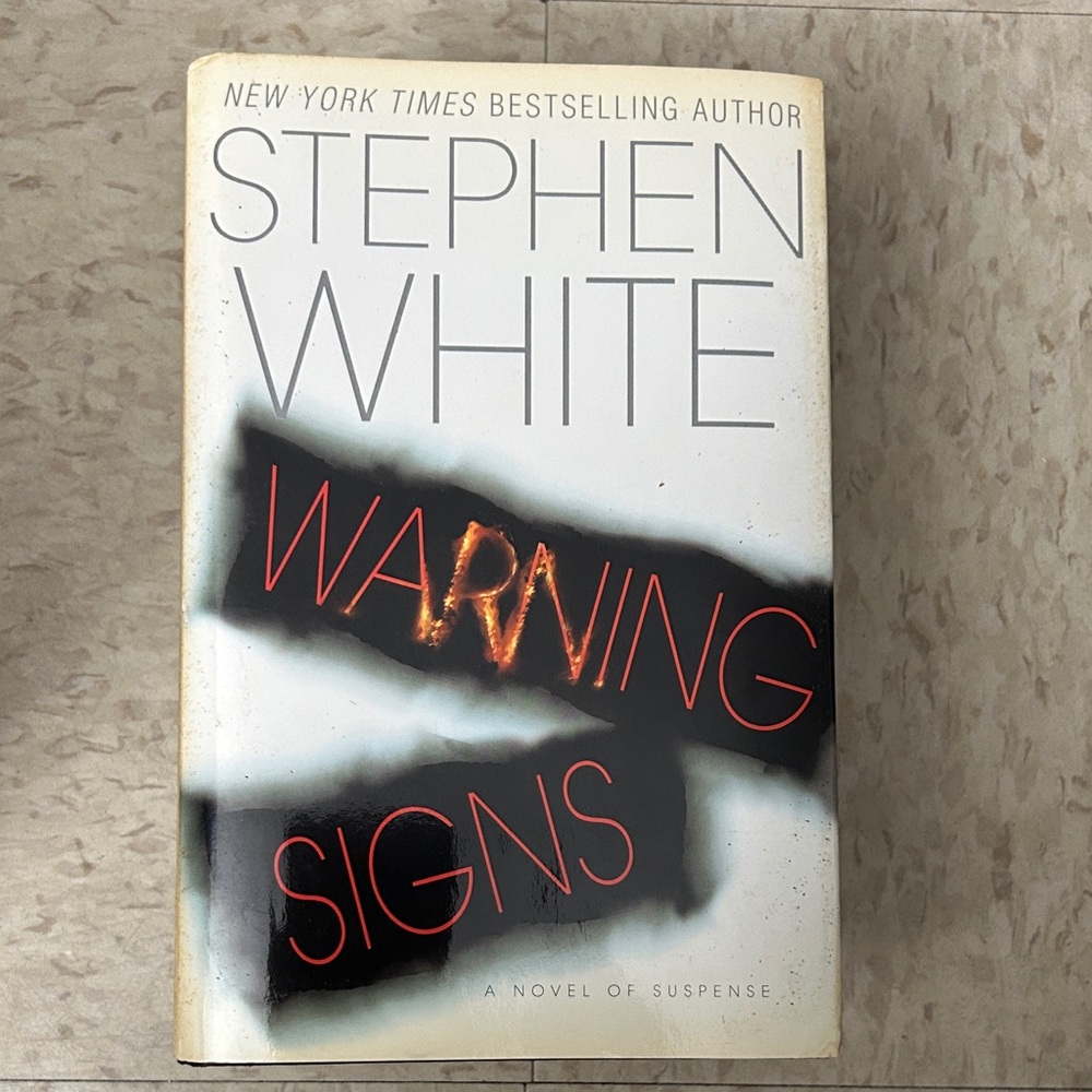 Stephen White 'Warning Signs' Hardcover Book